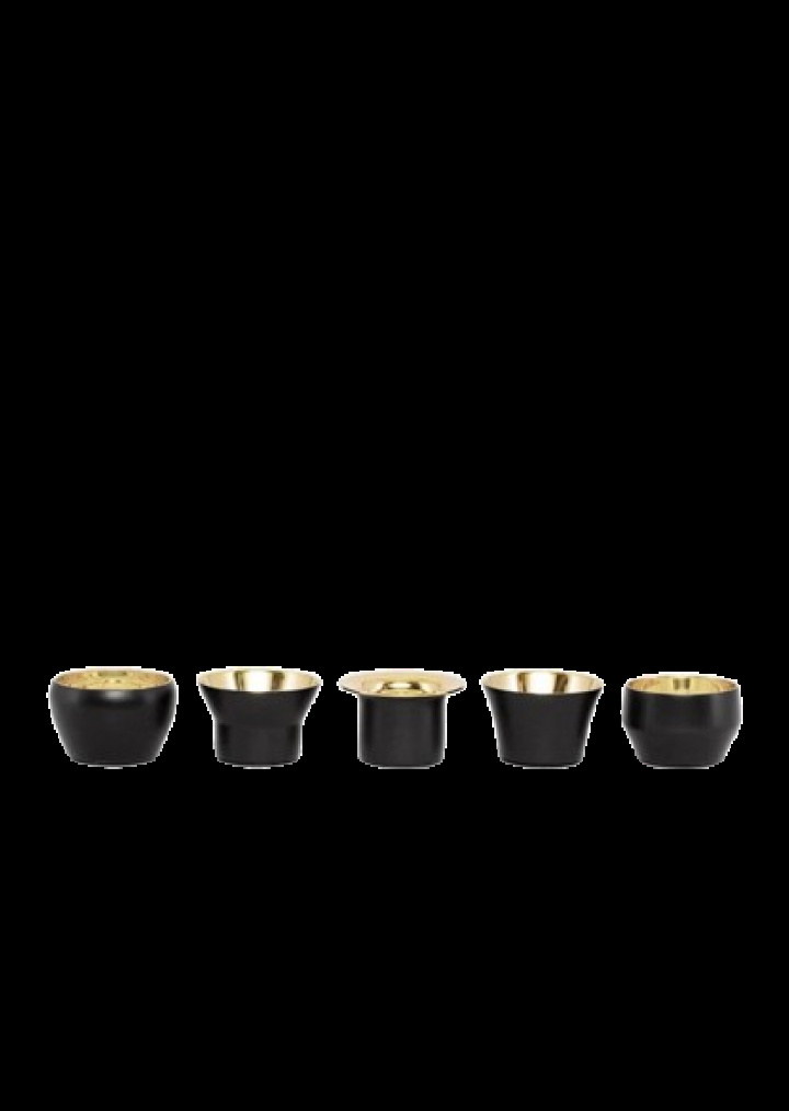 Kin ljuskopp, 5-pack - svart i gruppen Inredning / Dekoration / Ljushållare & Lyktor hos Sommarboden i Höllviken AB (763-BL)