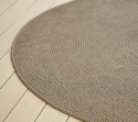 Knit matta Ø 200 cm - dark sand