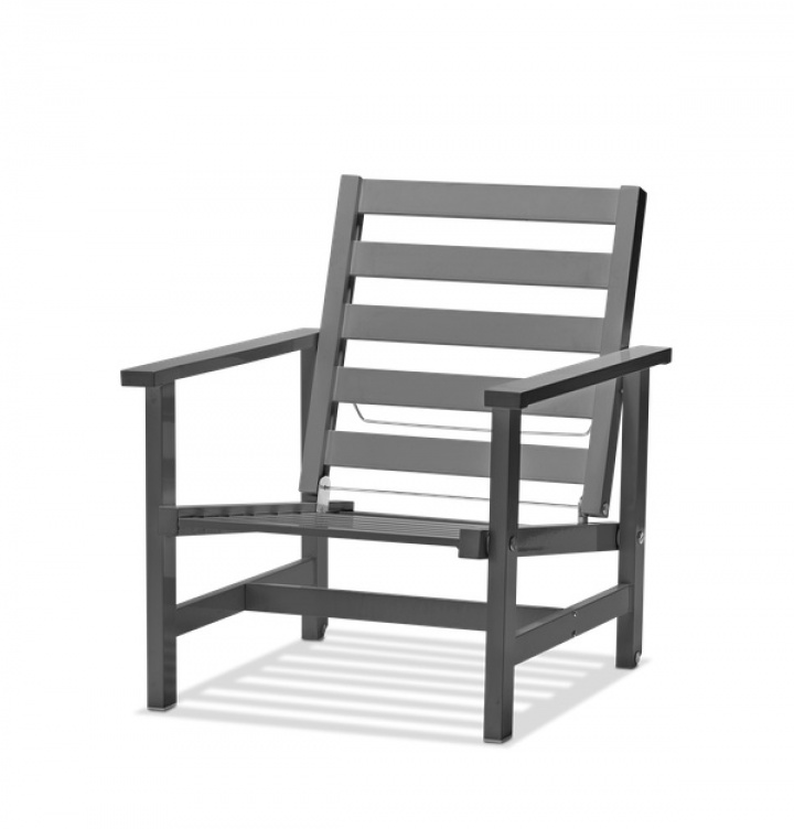 Fåtölj aluminium - grå i gruppen Utemöbler / Material / Aluminiummöbler / Stolar - Aluminiummöbler hos Sommarboden i Höllviken AB (8005-FF)