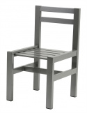 Stol aluminium - grå