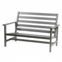 Soffa 2-sits aluminium - grå