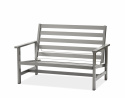 Soffa 2-sits aluminium - grå