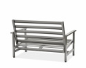 Soffa 2-sits aluminium - grå