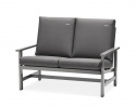Soffa 2-sits aluminium - grå