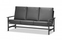 Soffa 3-sits aluminium - grå