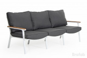 Olivet 3-sits soffa - vit/grå dyna