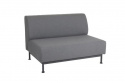 Norrsken 2-sits soffa u/armstöd byggbar m dyna - antracit/silver