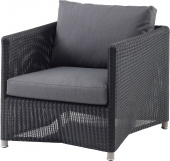 Diamond lounge stol inkl. grå Sunbrella dyna - grafit