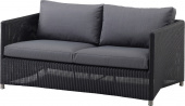 Diamond 2-sits soffa inkl. Sunbrella dyna - grå