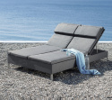 Rest solsäng dubbel - grey