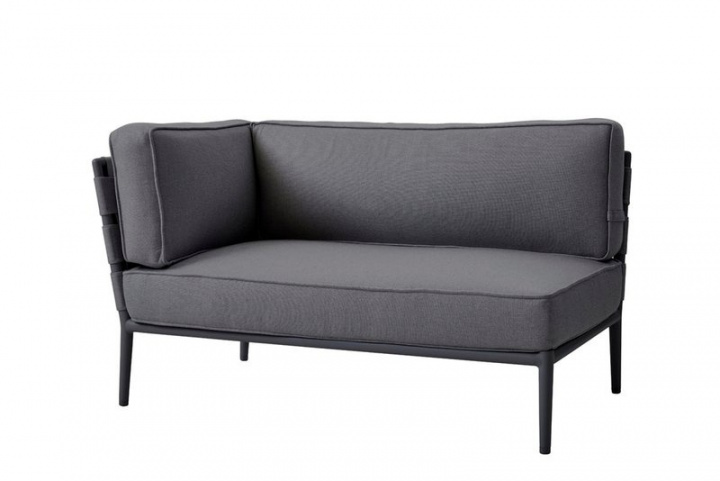 Conic 2-sits soffa höger modul byggbar - grey i gruppen Utemöbler / Loungemöbler / Loungemoduler / Avslutsdelar - Loungemoduler hos Sommarboden i Höllviken AB (8534AITG)