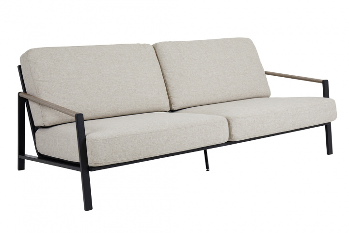 Lyra 2,5-sits soffa - svart/sand dyna i gruppen Utemöbler / Loungemöbler / Loungemoduler / 2-sits soffor - Loungemoduler hos Sommarboden i Höllviken AB (8602-8-02)