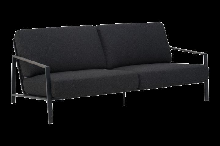Lyra 2,5-sits soffa - svart/teddy black dyna i gruppen Utemöbler / Loungemöbler / Loungemoduler / 2,5-sits soffor - Loungemoduler hos Sommarboden i Höllviken AB (8602-8-888)