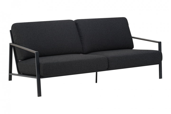 Lyra 2,5-sits soffa - svart/teddy black dyna i gruppen Utemöbler / Loungemöbler / Loungemoduler / 2,5-sits soffor - Loungemoduler hos Sommarboden i Höllviken AB (8602-8-888)