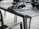 Lyra matbord 220x100 H73 cm - svart/glas