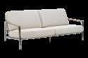 Naos 2,5 sits soffa - rostfri/dot beige dyna