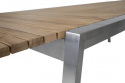 Naos matbord förlängningsbart 220-320x100 H73 cm - rostritt/teak