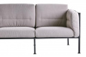 Delux 3-sits soffa - svart/teddy beige dyna