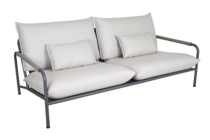 Lerberget 2,5-sits soffa - antracit/ash dyna i gruppen Utemöbler / Material / Aluminiummöbler / Lounge - Aluminiummöbler hos Sommarboden i Höllviken AB (8642-73-710)
