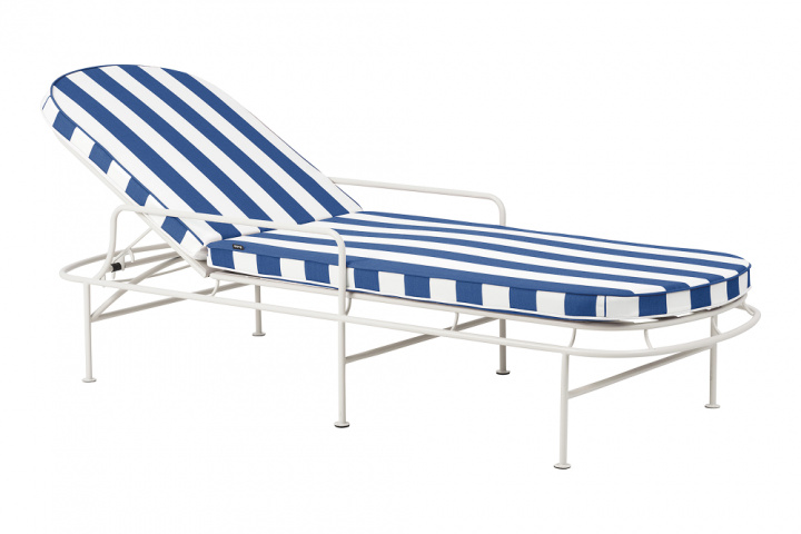 Arts vilsäng - soft white/blue stripes i gruppen Utemöbler / Relax / Solvagnar & Vilsängar hos Sommarboden i Höllviken AB (8668-59-159)