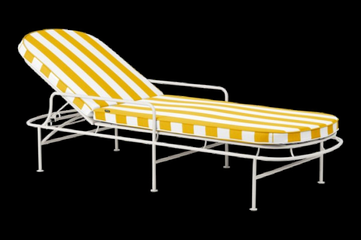 Arts vilsäng - soft white/yellow stripes i gruppen Utemöbler / Relax / Solvagnar & Vilsängar hos Sommarboden i Höllviken AB (8668-59-959)