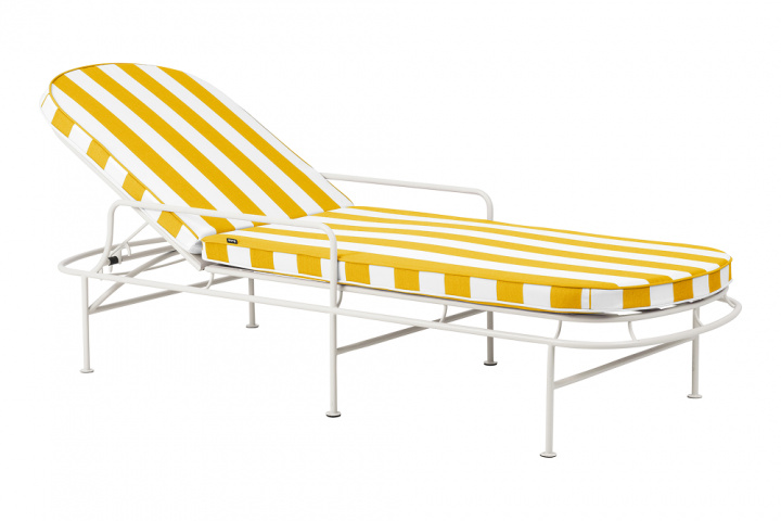 Arts vilsäng - soft white/yellow stripes i gruppen Utemöbler / Relax / Solvagnar & Vilsängar hos Sommarboden i Höllviken AB (8668-59-959)
