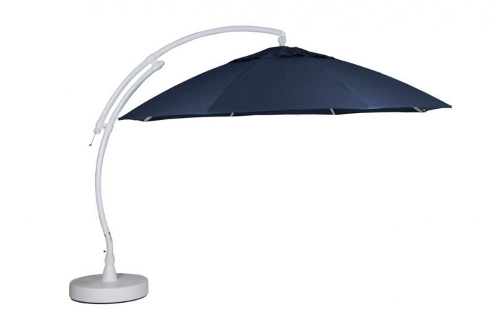 Easy Sun frihängande parasoll - vit/marin i gruppen Parasoller / Frihängande parasoll hos Sommarboden i Höllviken AB (8777-5-1)