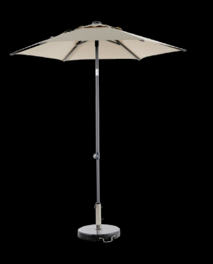 Poppi push-up parasoll Ø 2 m - antracit/champagne i gruppen Parasoller / Parasoll hos Sommarboden i Höllviken AB (8893-73-21)