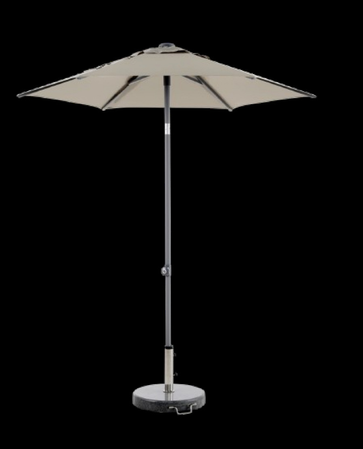 Poppi push-up parasoll Ø 2 m - antracit/taupe i gruppen Utemöbler / Solskydd / Parasoller hos Sommarboden i Höllviken AB (8893-73-27)