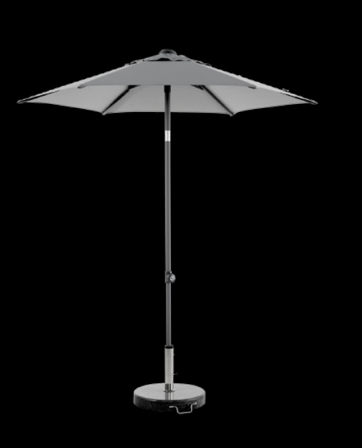 Poppi push-up parasoll Ø 2 m - antracit/grey i gruppen Utemöbler / Solskydd / Parasoller hos Sommarboden i Höllviken AB (8893-73-71)
