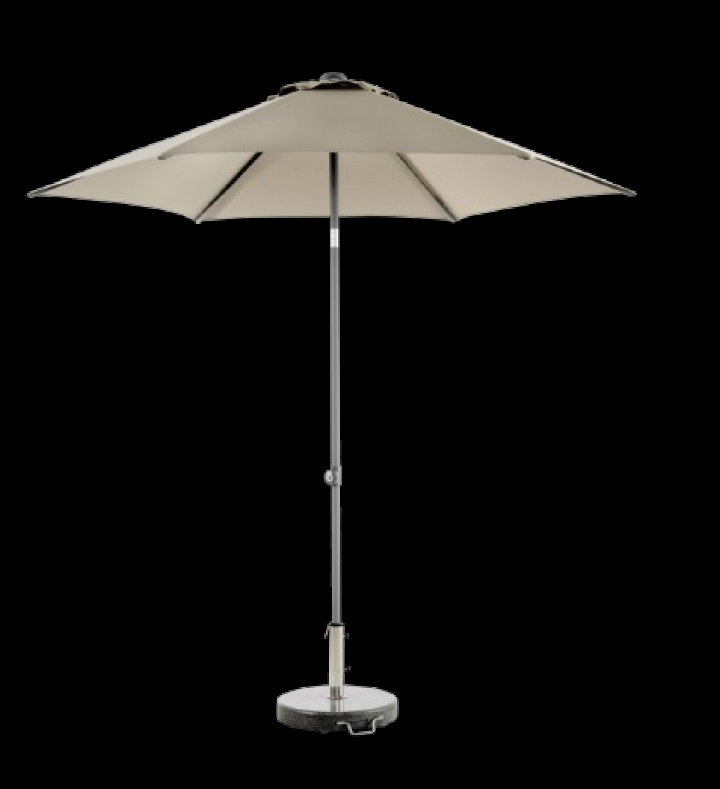 Poppi push-up parasoll Ø 2,5 m - antracit/taupe i gruppen Utemöbler / Solskydd / Parasoller hos Sommarboden i Höllviken AB (8894-73-27)