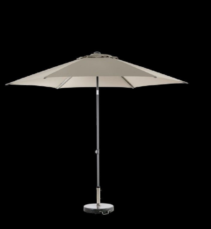 Poppi push-up parasoll Ø 3 m - antracit/taupe i gruppen Utemöbler / Solskydd / Parasoller hos Sommarboden i Höllviken AB (8895-73-27)