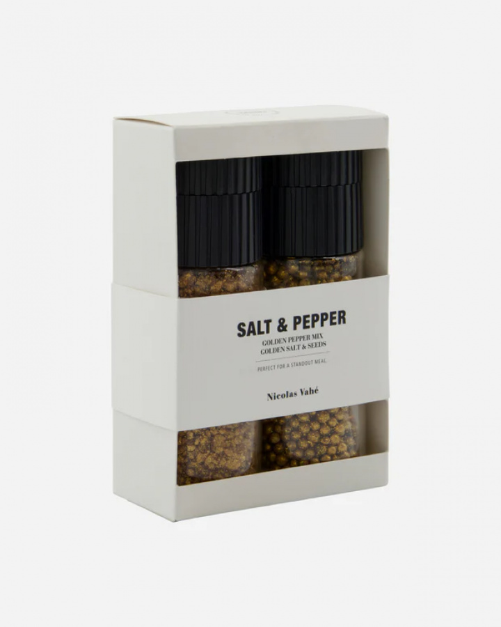 Nicolas Vahé Golden pepper mix & golden salt & seeds, gift-box i gruppen Inredning / Kök & Dukning / Ätbart hos Sommarboden i Höllviken AB (900001963-HD)