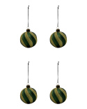 Swirl julgransdekoration, 4-pack - green