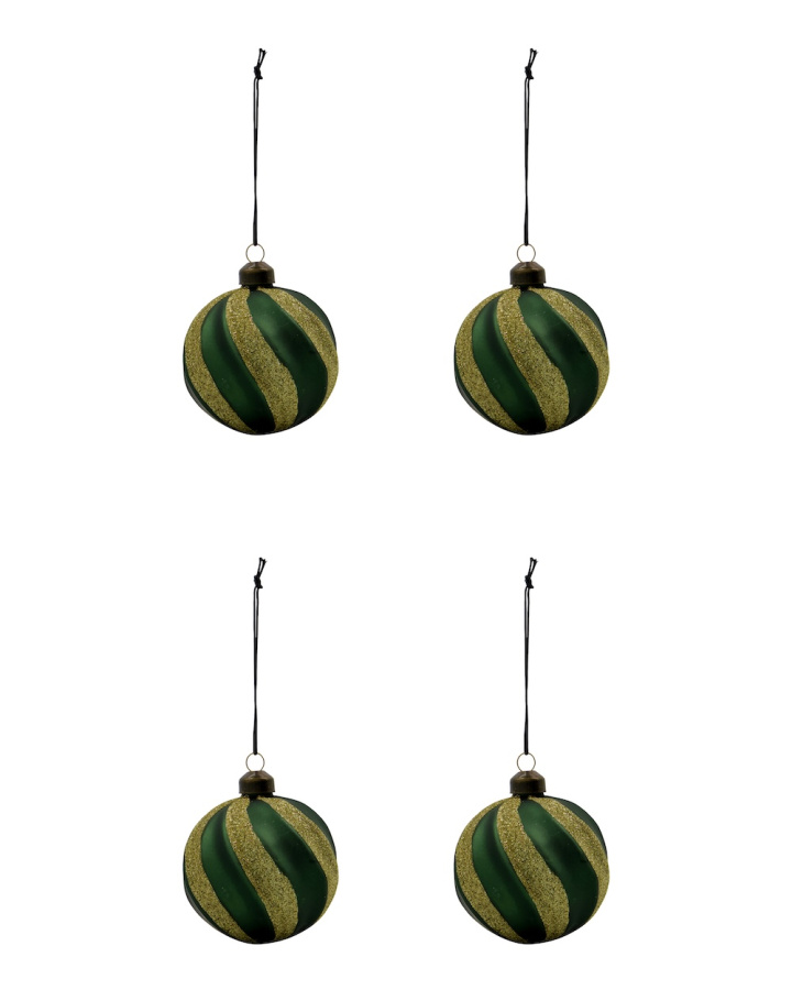 Swirl julgransdekoration, 4-pack - green i gruppen Jul / Allt till julgranen hos Sommarboden i Höllviken AB (900002037-HD)