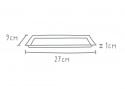 Sushi fat 27 x 9 cm - warm grey