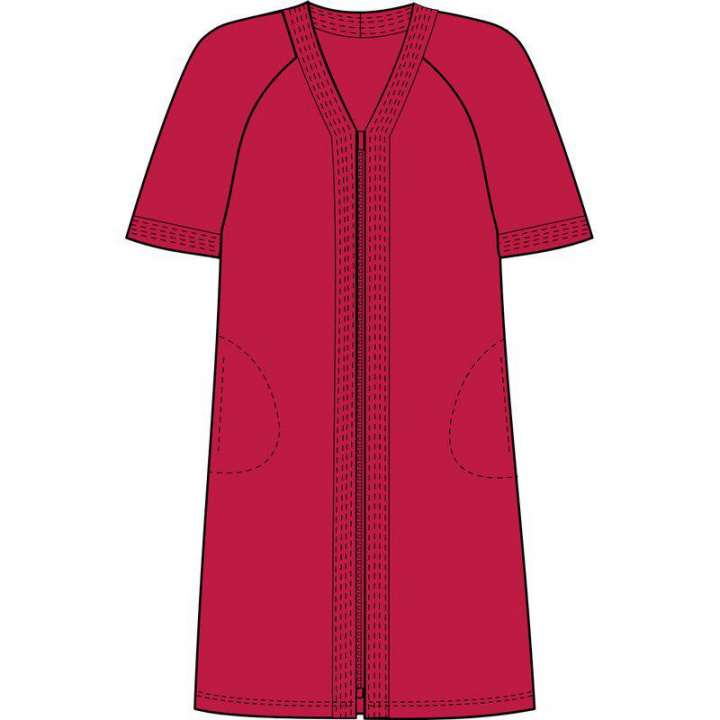 Grebbestad strandrock - red i gruppen Badkläder / Övrigt / Badrockar & Tunikor hos Sommarboden i Höllviken AB (95001-095)