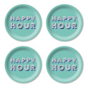 Happy Hour glasunderlägg Ø 11 cm - turquoise
