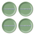 Champagne glasunderlägg Ø 11 cm - sage green