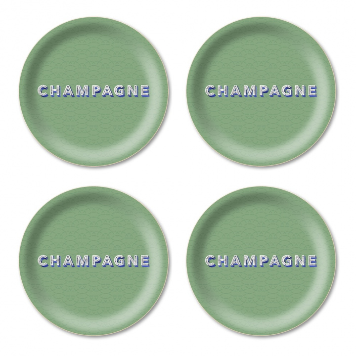 Champagne glasunderlägg Ø 11 cm - sage green i gruppen Inredning / Kök & Dukning / Servering & Servetter hos Sommarboden i Höllviken AB (AB0011-589)