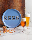 Beer bricka Ø 31 cm - blue