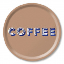 Coffee bricka Ø 31 cm - brun