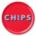 Chips bricka 32x15 cm - röd