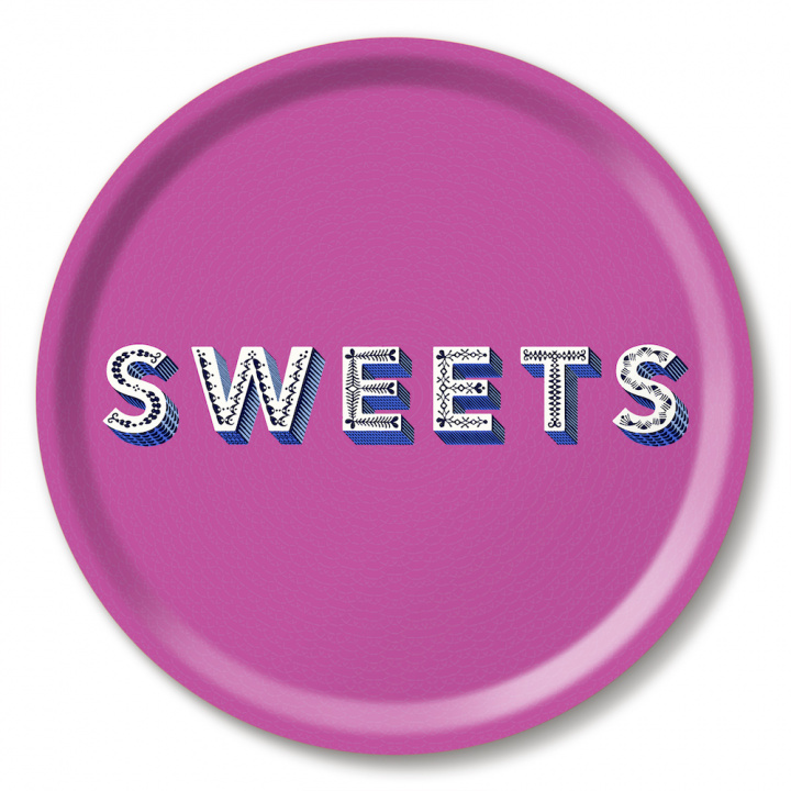 Sweets bricka Ø 31 cm - orchid i gruppen Inredning / Kök & Dukning / Brickor & Grytunderlägg hos Sommarboden i Höllviken AB (AB0031-619)