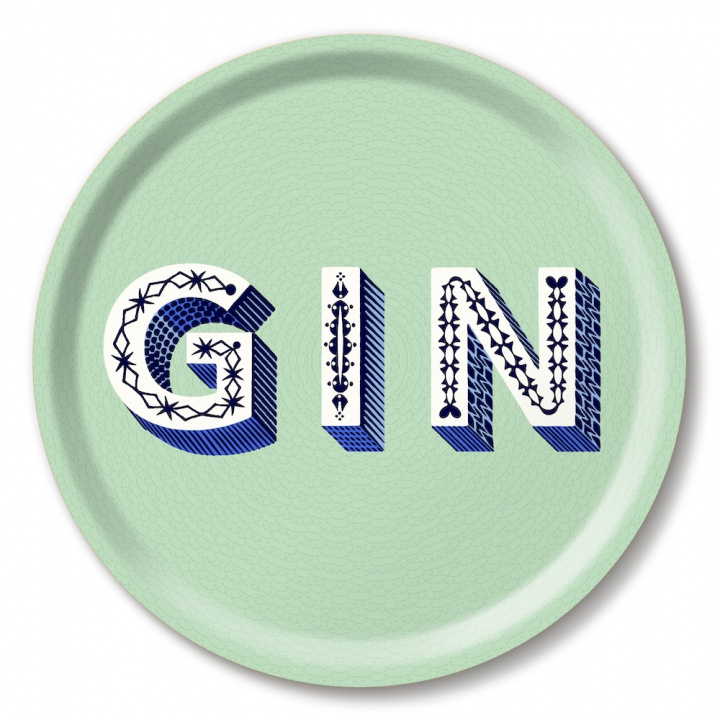 Gin bricka Ø 39 cm - mint i gruppen Inredning / Kök & Dukning / Brickor & Grytunderlägg hos Sommarboden i Höllviken AB (AB0039-389)
