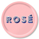Rosé bricka Ø 39 cm - light pink