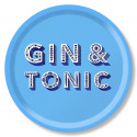 Gin & Tonic bricka Ø 39 cm - sky blue