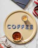 Coffe bricka Ø 39 cm - cream