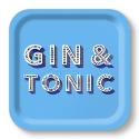 Gin & Tonic bricka 20x20 cm - sky blue