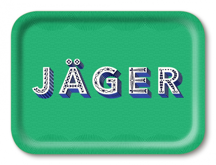 Jäger bricka 27x20 cm - green i gruppen Inredning / Kök & Dukning / Brickor & Grytunderlägg hos Sommarboden i Höllviken AB (AB2720-655)